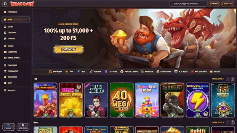 Dragonia Casino mobile screenshot